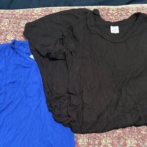 Time and Tru maternity Black and Blue Midi Dresses